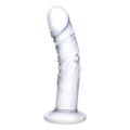 Glas 7 in. Curved Realistic Glass Dildo with Veins - Fantasies Boutique