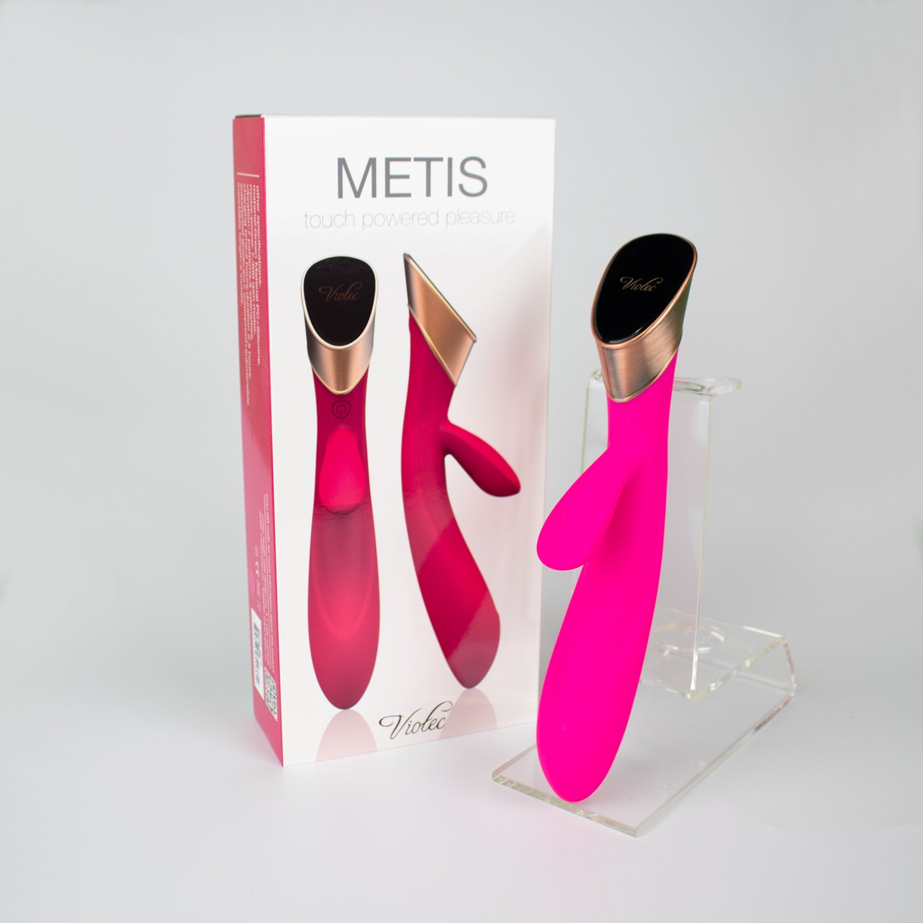 Metis Touch Panel Rabbit Vibrator Fuchsia - Fantasies Boutique