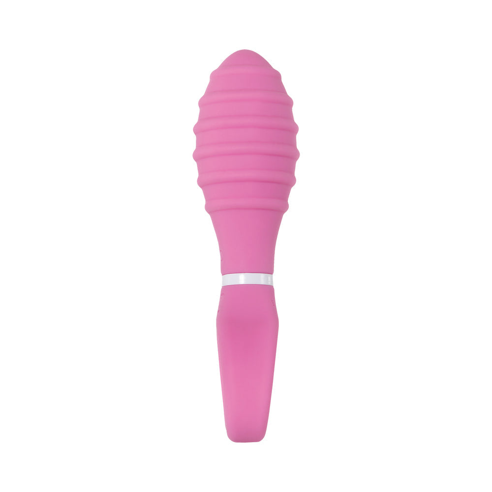 Evolved Double Date Rechargeable Silicone Vibrating Anal Plug and Clit Stimulator Couples Set Pink - Fantasies Boutique