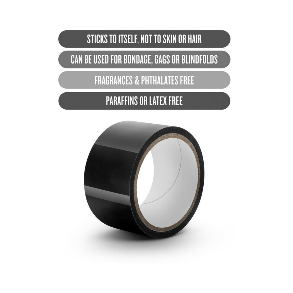 Blush Temptasia Bondage Tape 60 ft. / 18 m Black - Fantasies Boutique