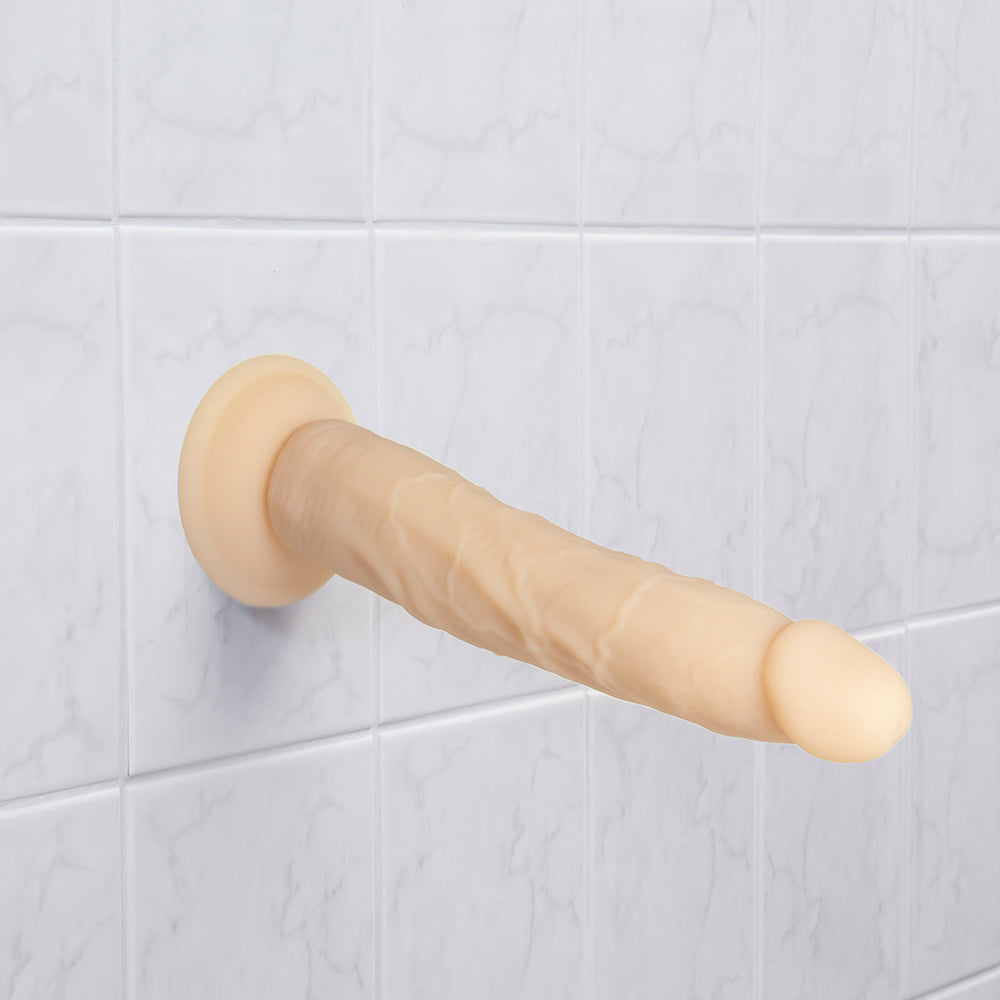 Naked Addiction Vanilla 9 in. Bendable Dual Density Silicone Dildo - Fantasies Boutique