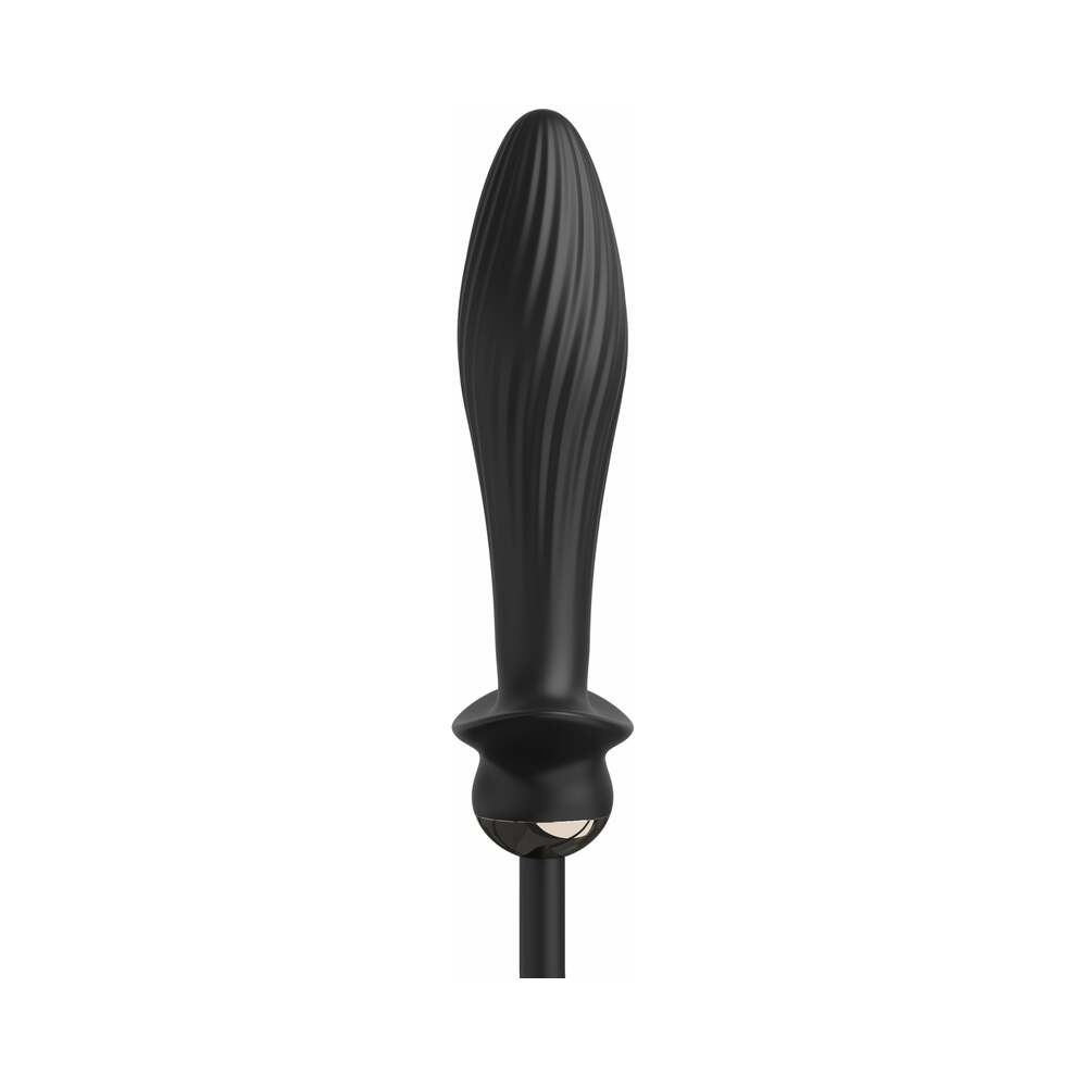 Pipedream Anal Fantasy Elite Collection Auto-Throb Inflatable Vibrating Plug Black - Fantasies Boutique