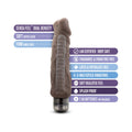 Au Naturel Home Wrecker 9.5 in. Dual Density Vibrating Dildo Brown - Fantasies Boutique