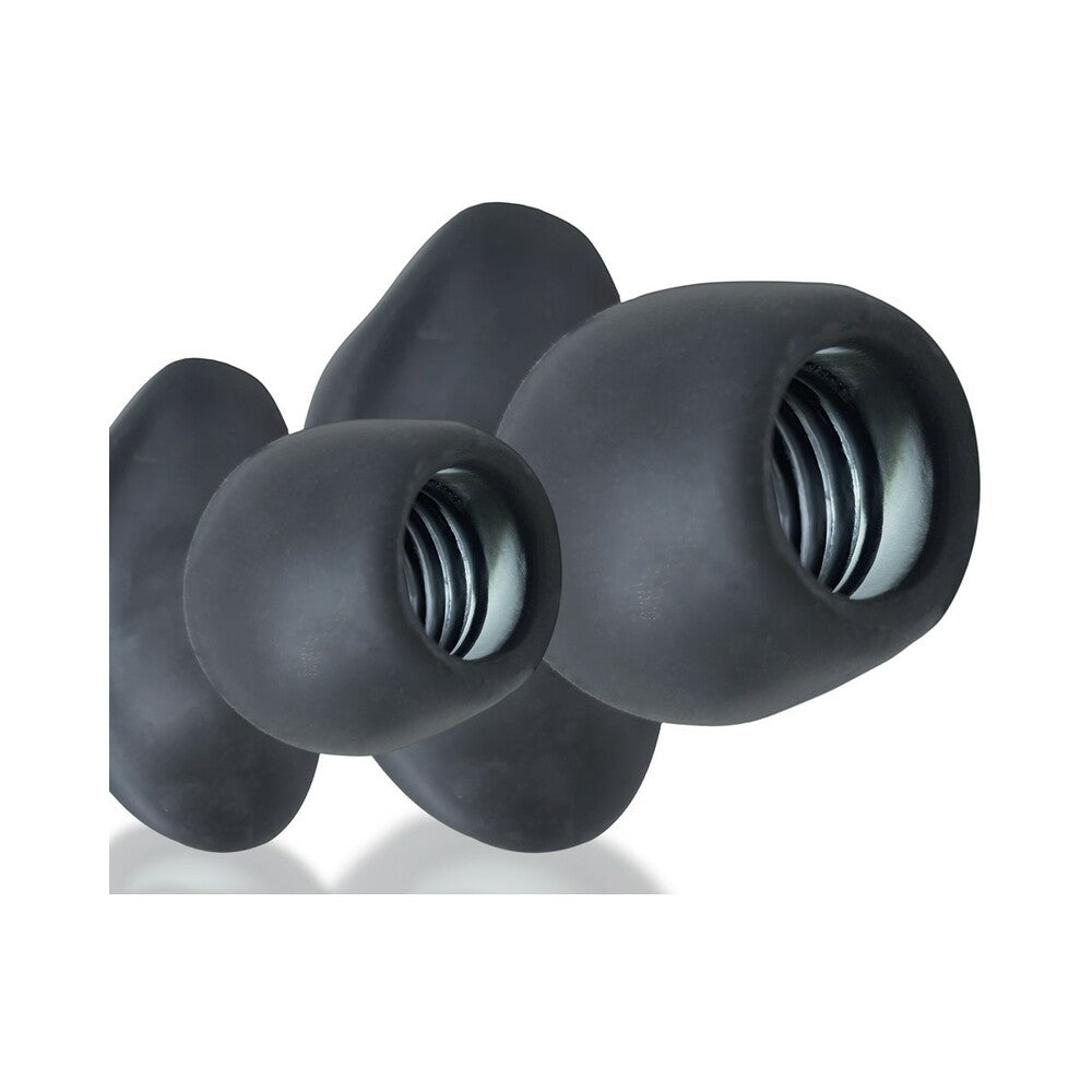 Oxballs Morphhole-2 Gaper Plug Large Black Ice - Fantasies Boutique