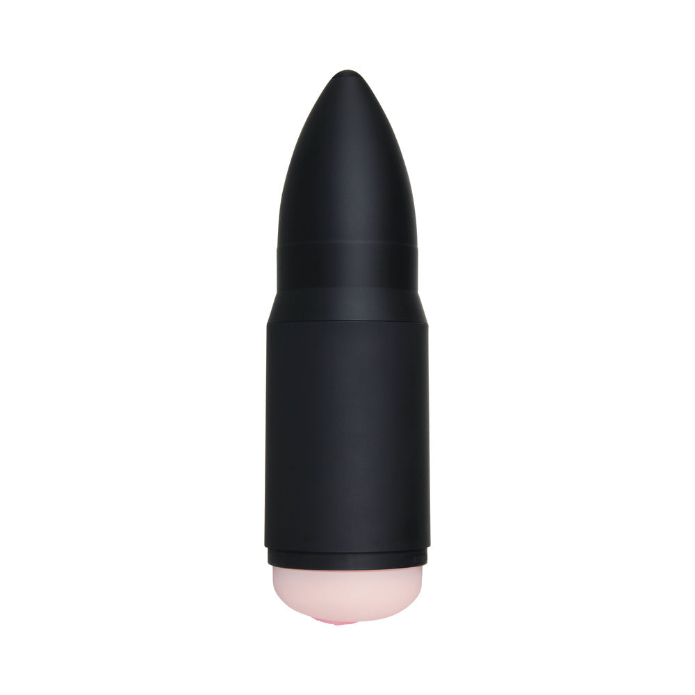 Zero Tolerance Shell Shock Rechargeable Bullet-Shaped Vibrating Vagina Stroker Black - Fantasies Boutique
