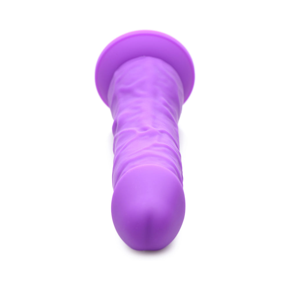 Curve Toys Lollicock 7 in. Silicone Dildo with Suction Cup Grape - Fantasies Boutique