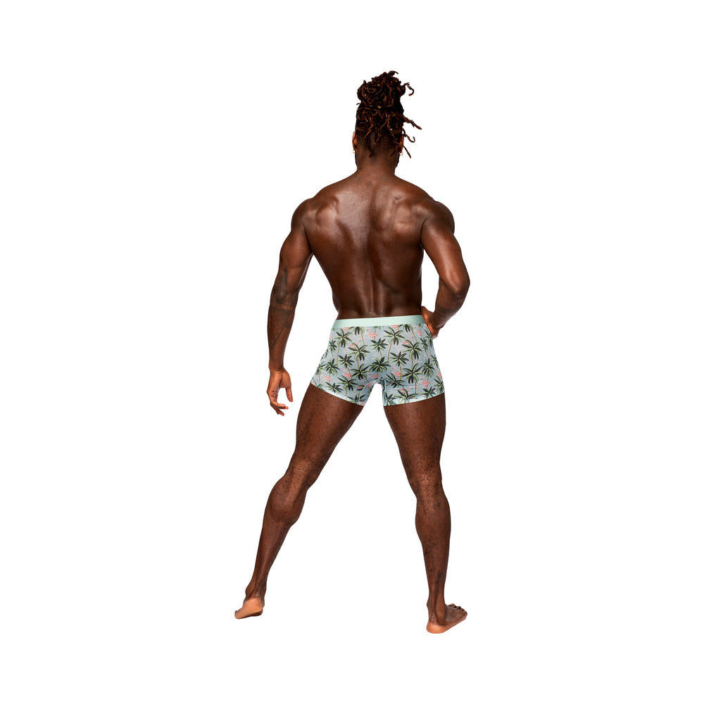 Male Power Sheer Prints Seamless Sheer Short Flamingo M - Fantasies Boutique