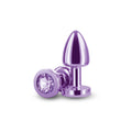 Rear Assets Petite Metal Anal Plug Purple - Fantasies Boutique