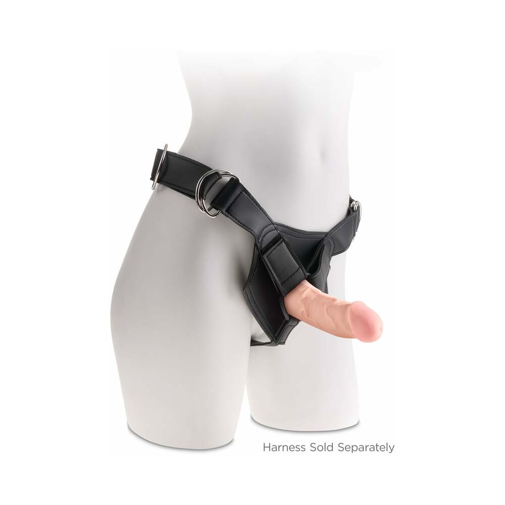 King Cock Plus 5 in. Triple Density Cock Realistic Dildo With Suction Cup Beige - Fantasies Boutique