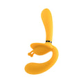 Evolved Monarch Rechargeable Silicone Multifunction Vibrating Strapless Strap-On Yellow - Fantasies Boutique