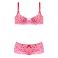 Magic Silk Tickled Pink Demi Bra & Split-Crotch Short Pink L/XL - Fantasies Boutique
