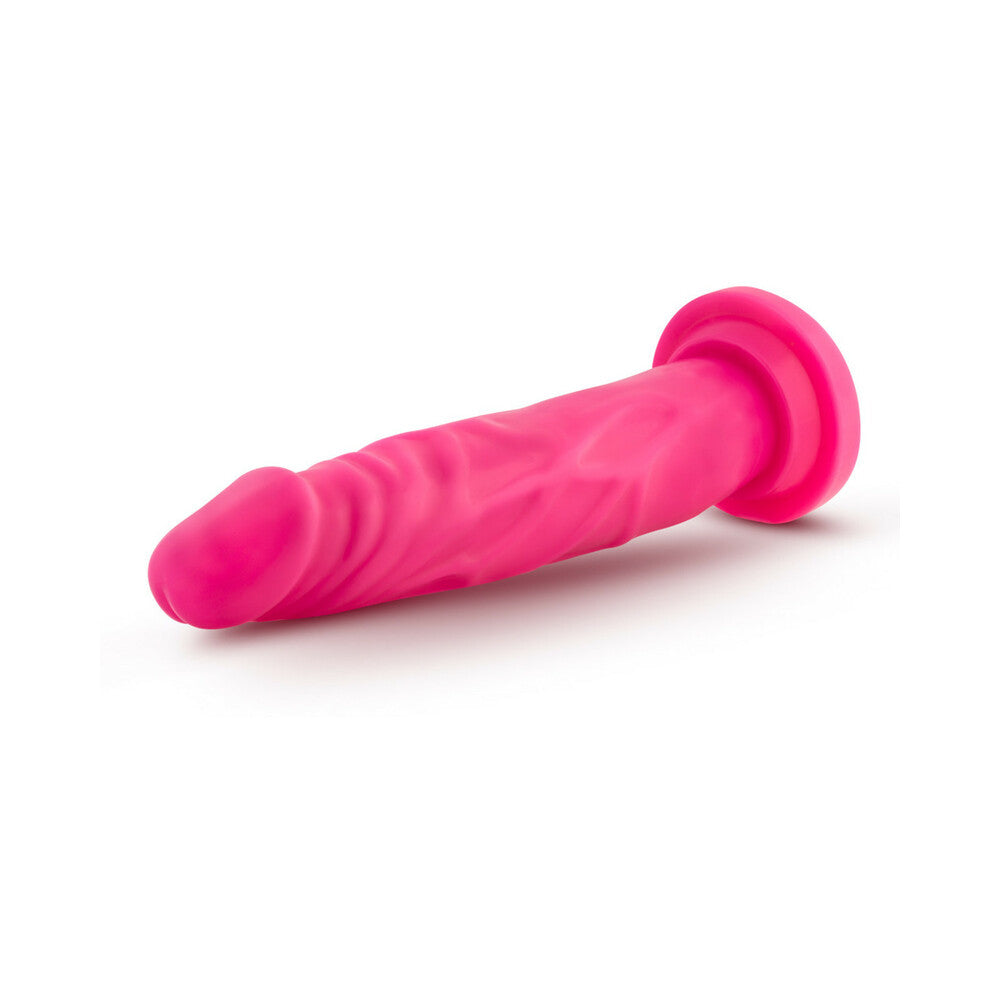 Neo 7.5 in. Dual Density Dildo Neon Pink - Fantasies Boutique