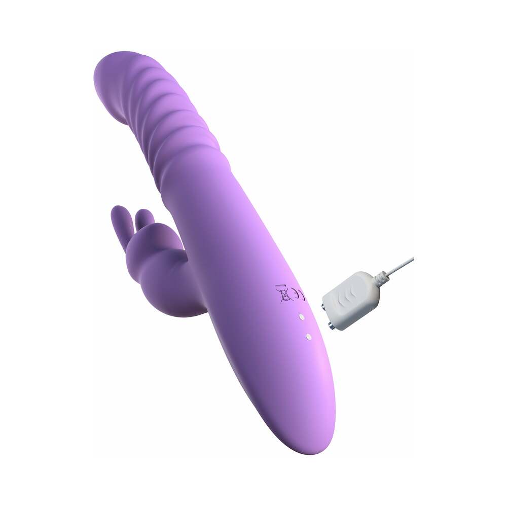 Fantasy For Her Rechargeable Her Thrusting Silicone Rabbit Vibrator Purple - Fantasies Boutique