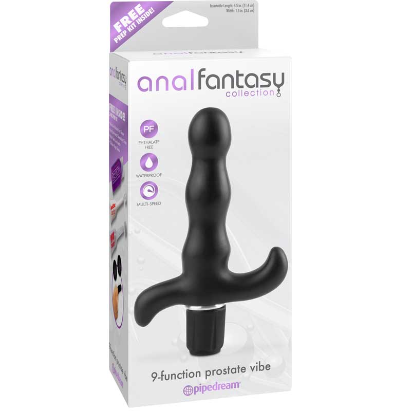 Pipedream Anal Fantasy Collection 9-Function Prostate Vibe Black - Fantasies Boutique