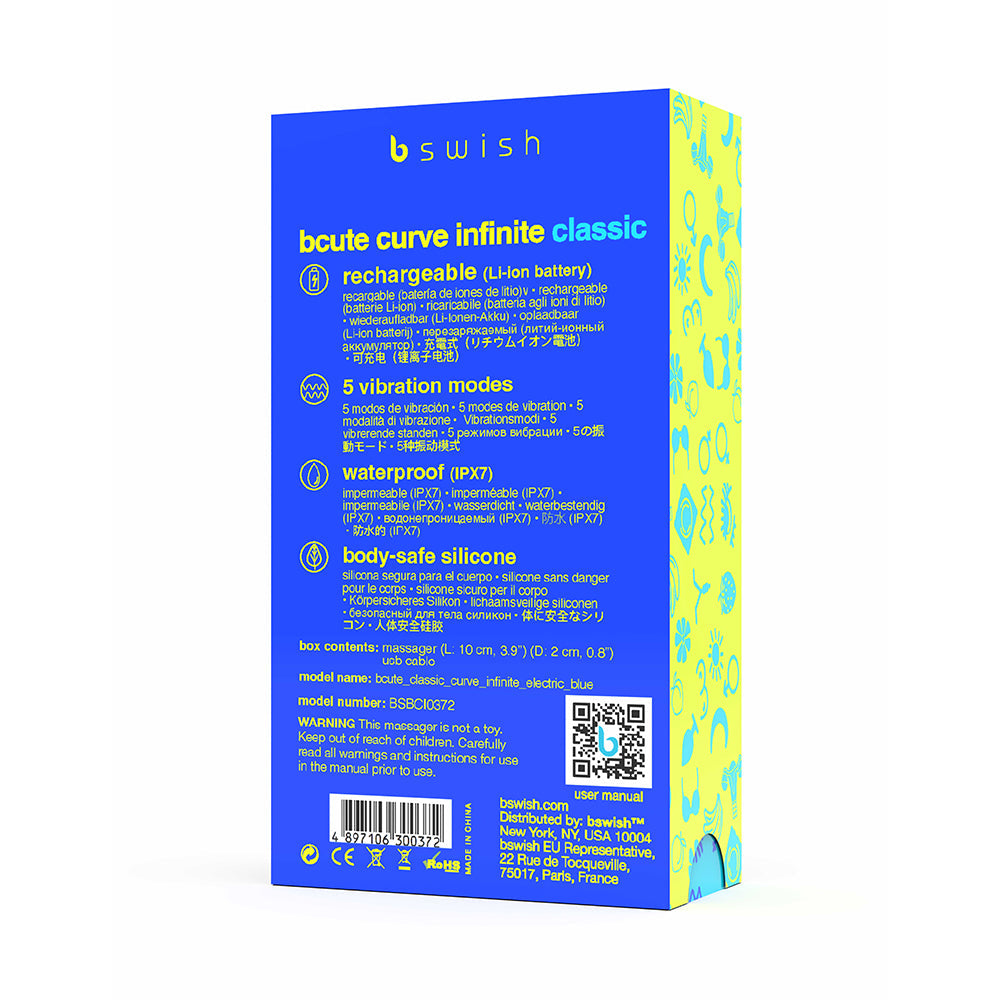 B Swish Bcute Classic Curve Infinite Electric Blue - Fantasies Boutique