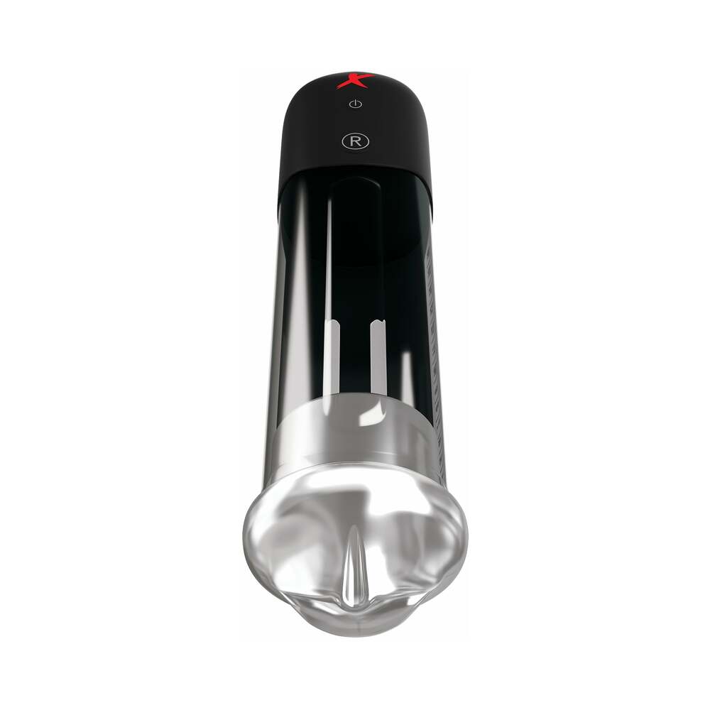 PDX Elite Blowjob Power Pump Automated Suction Clear/Black - Fantasies Boutique