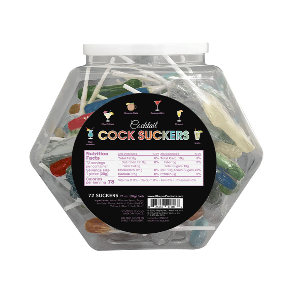 Cocktail Cock Suckers Display 72 ct
