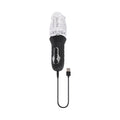 Zero Tolerance Cyclone Rechargeable Vibrating Spinning Stroker Black Clear - Fantasies Boutique