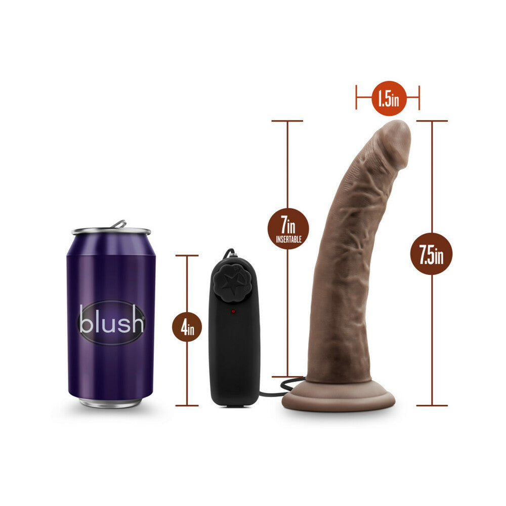 Dr. Skin Dr. Dave Realistic 7 in. Vibrating Dildo Brown - Fantasies Boutique