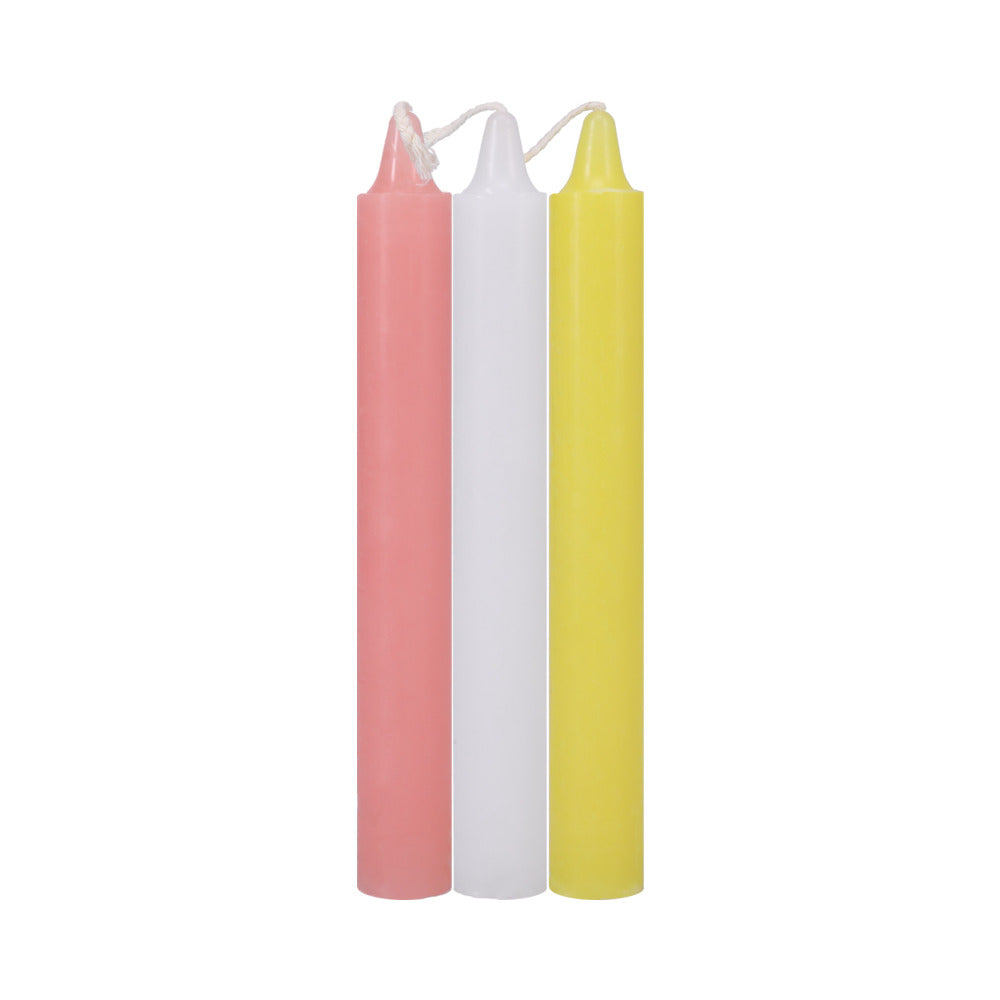 Japanese Drip Candles 3-Pack Pink, White, Yellow - Fantasies Boutique