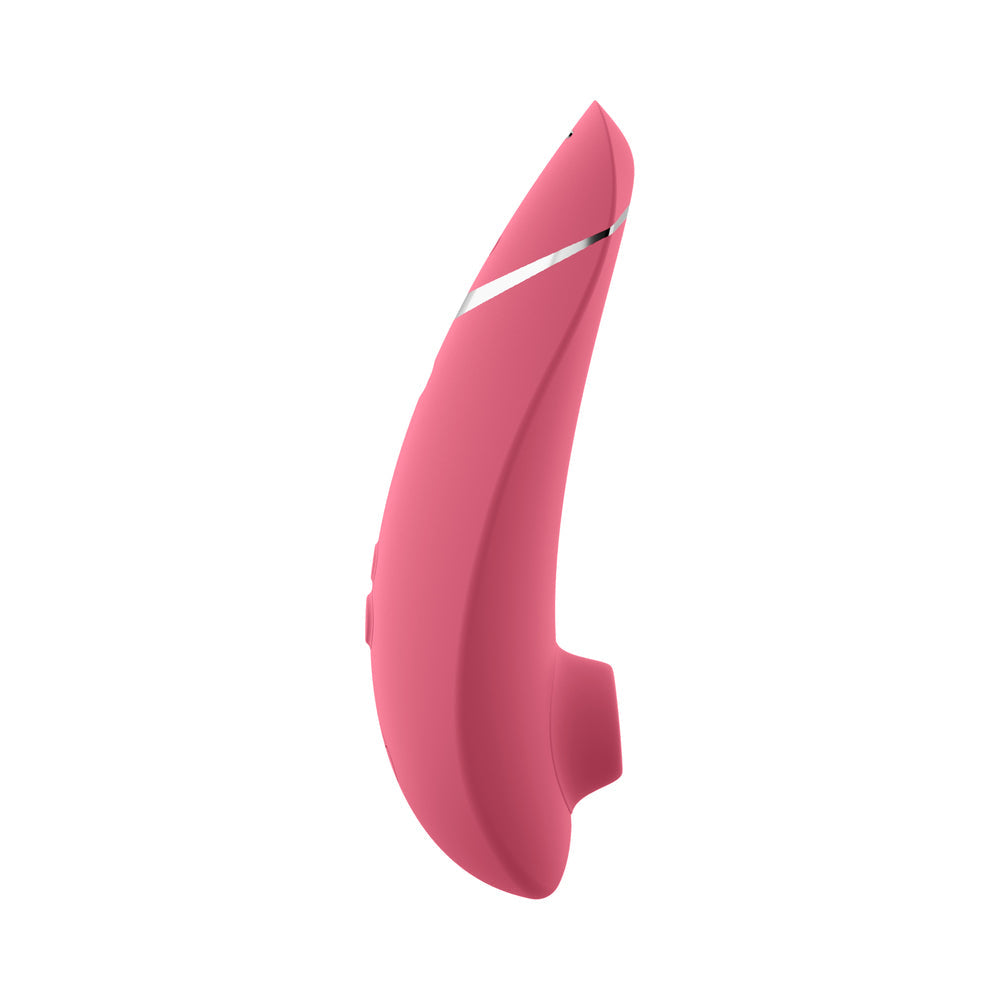 Womanizer Premium 2 Rechargeable Silicone Luxurious Pleasure Air Clitoral Stimulator Raspberry - Fantasies Boutique