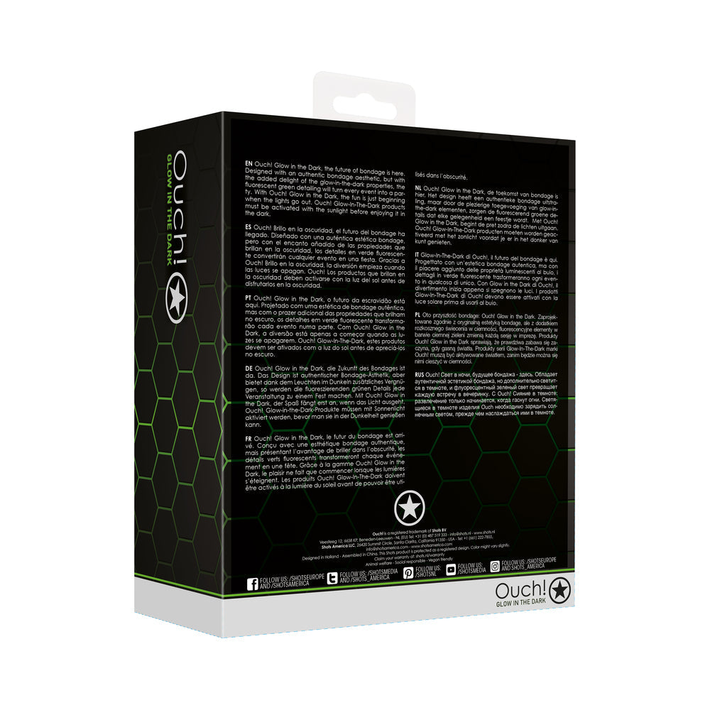 Ouch! Glow in the Dark Eye Mask Black/Neon Green