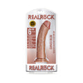 RealRock Realistic 6 in. Curved Dildo With Suction Cup Tan