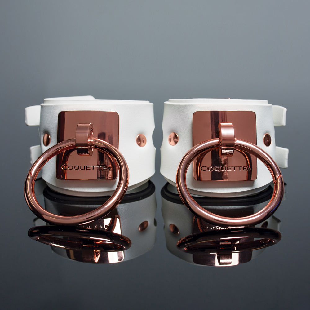 Coquette Pleasure Collection Cuffs White - Fantasies Boutique