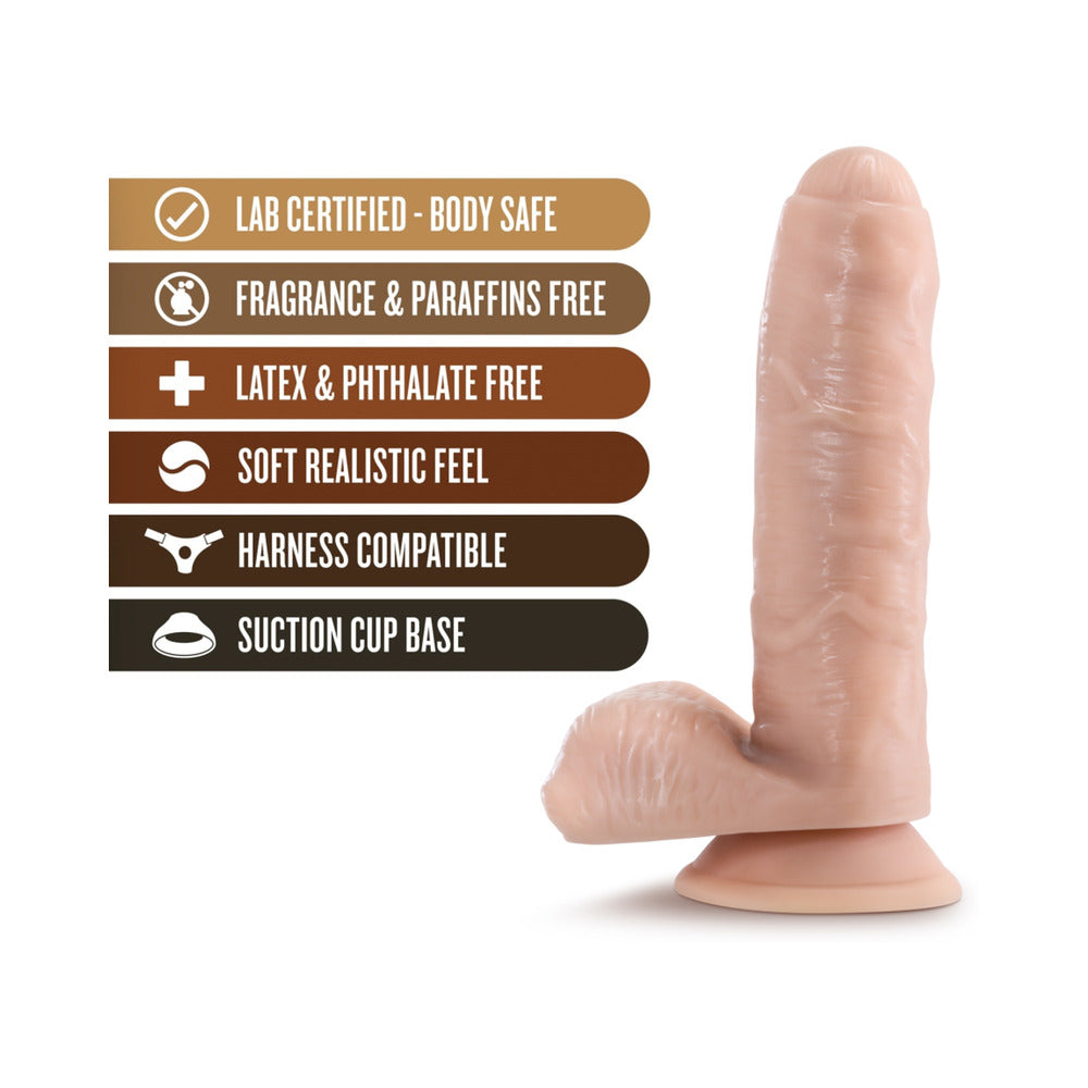 Loverboy Tony The Waiter Realistic 7 in. Dildo with Balls Beige - Fantasies Boutique