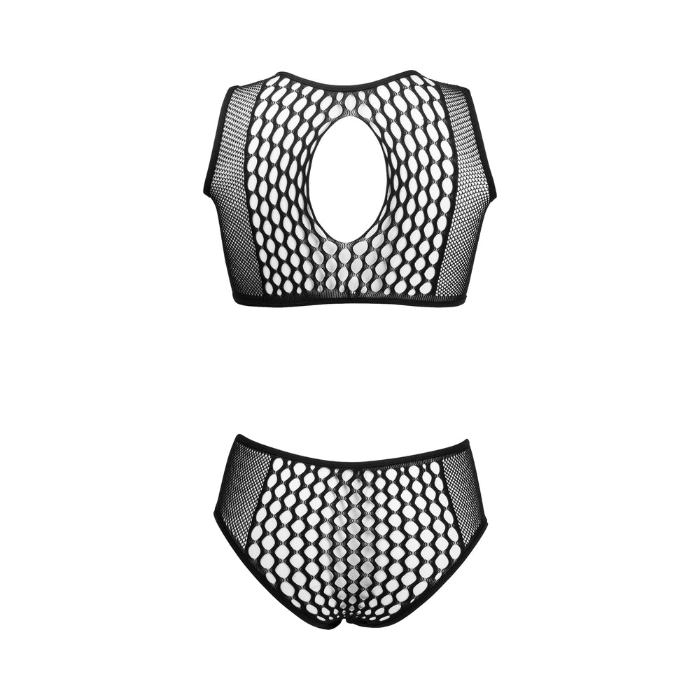 Shots Le Desir Duo Key Hole Bra Set Black O/S