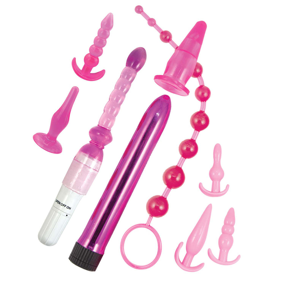 Pink Elite Collection Supreme Anal Play Kit Pink - Fantasies Boutique