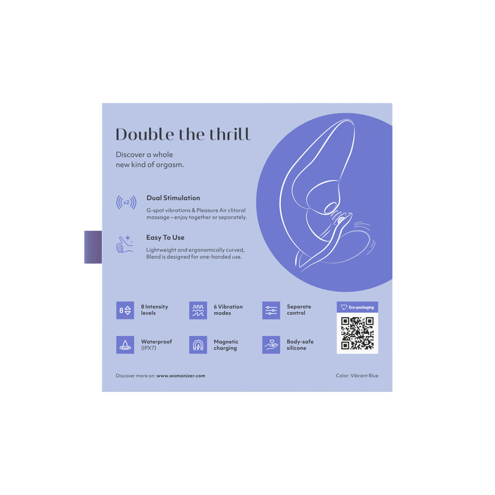 Womanizer Blend Vibrant Blue - Fantasies Boutique