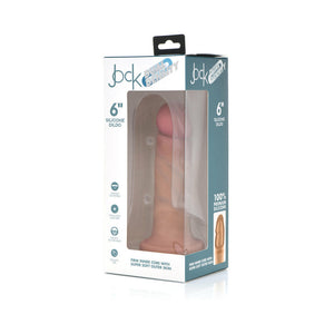 Curve Toys Jock Dual Density 6 in. Silicone Dildo with Suction Cup Light - Fantasies Boutique