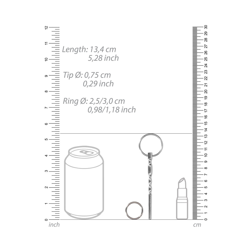 Ouch! Urethral Sounding Stainless Steel Plug With Ring 7.5 mm