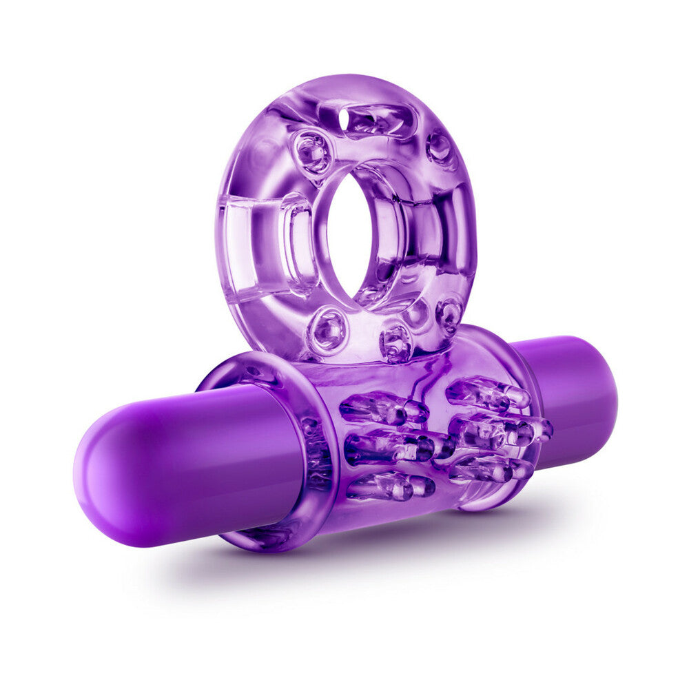 Play with Me Couples Play Vibrating Cockring Purple - Fantasies Boutique