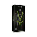 Ouch! Glow in the Dark Bonded Leather Full-Body Harness Neon Green S/M - Fantasies Boutique