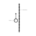 Ouch! Urethral Sounding Silicone Plug & Cock Ring Set Black 10 mm