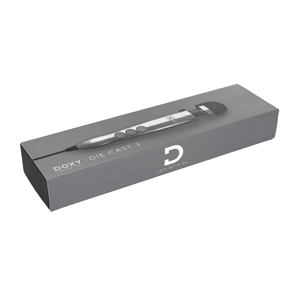 Doxy Die Cast 3 Compact Wand Vibrator Brushed Metal - Fantasies Boutique