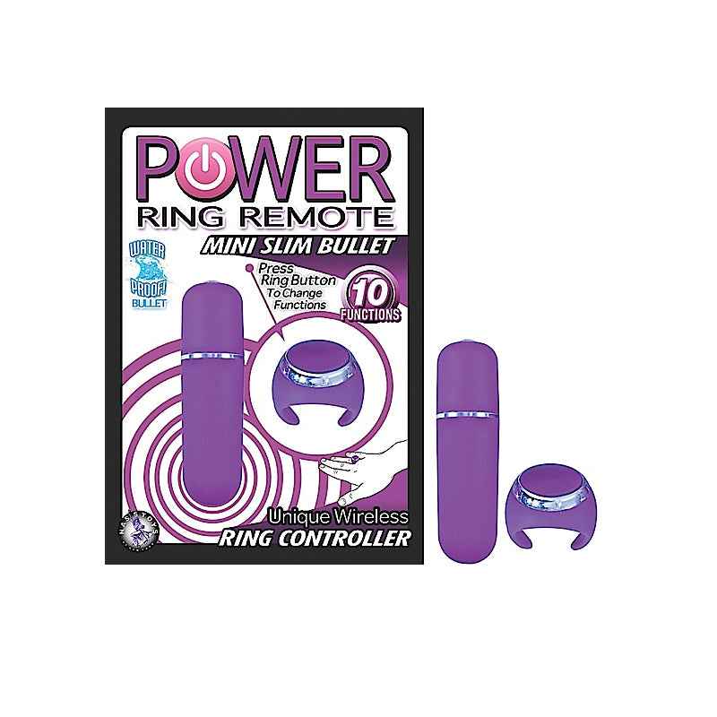 Power Ring Remote Mini Slim Bullet (Purple) - Fantasies Boutique