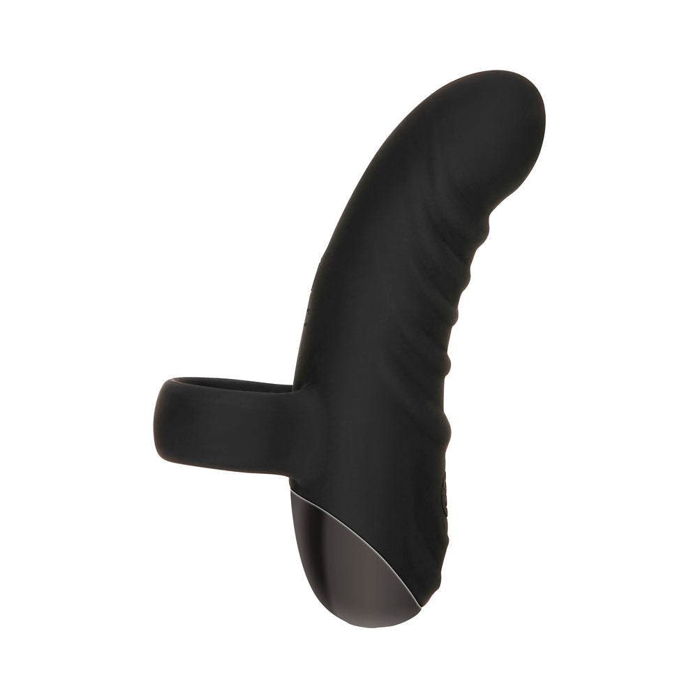 Evolved Hooked On You Rechargeable Silicone Finger Vibrator Black - Fantasies Boutique