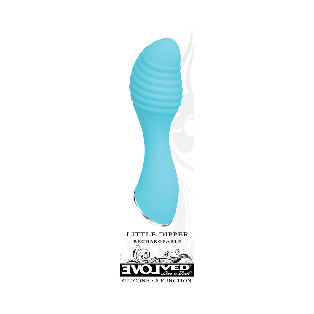 Evolved Little Dipper Rechargeable Silicone Vibrator Blue - Fantasies Boutique