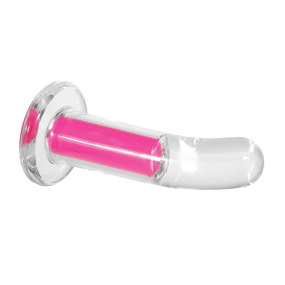 Gender X Pink Paradise Rechargeable Remote-Controlled Vibrating Curved Anal Plug Clear/Pink - Fantasies Boutique