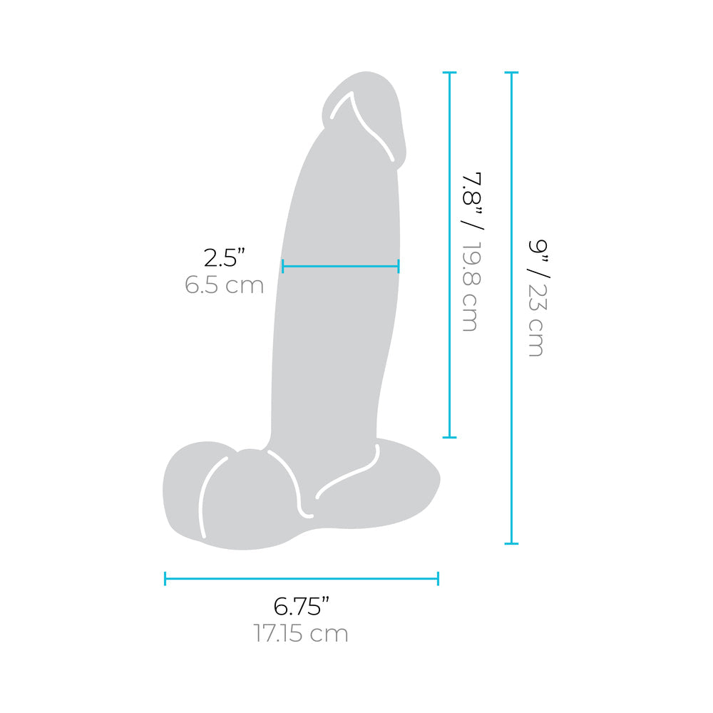 b-Vibe Slipskin Realistic Silicone Dildo 9 in. Girthy Brown