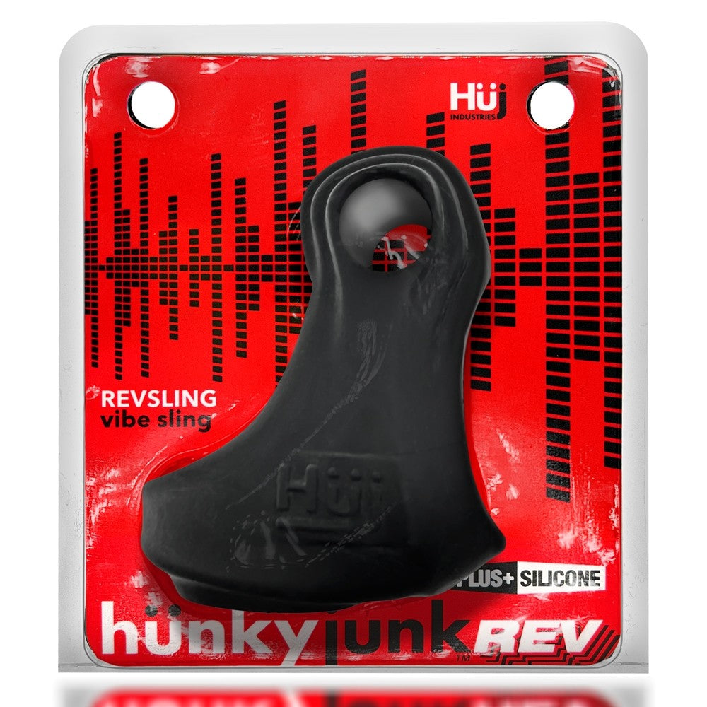 Hunkyjunk Revsling Cock & Ball Sling with Bullet Vibrator Tar Ice - Fantasies Boutique