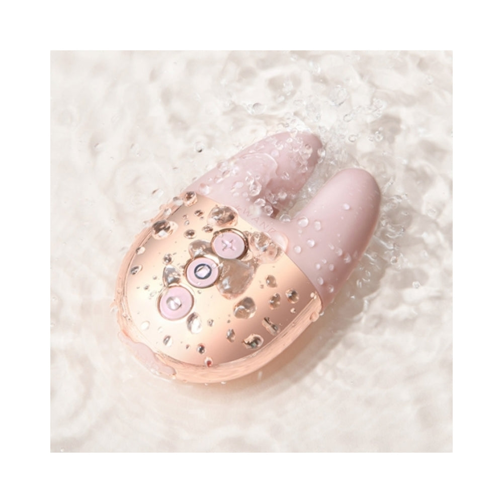 Le Wand Chrome Double Vibe Rechargeable Silicone Mini Vibrator Rose Gold - Fantasies Boutique