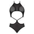 Magic Silk Forever Mesh Crotchless Underboob Teddy With Split Back Black S/M - Fantasies Boutique