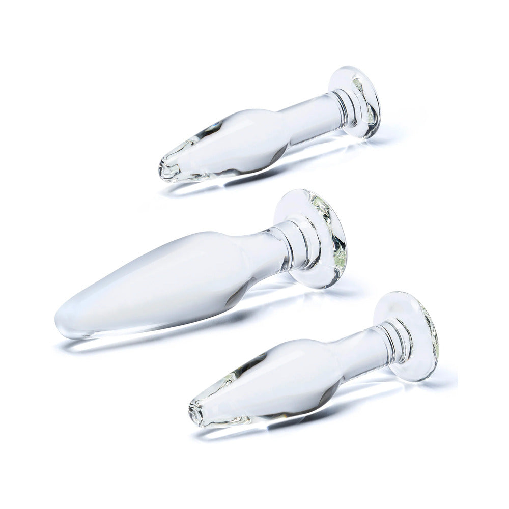 Glas 3-Piece Glass Anal Plug Training Set - Fantasies Boutique