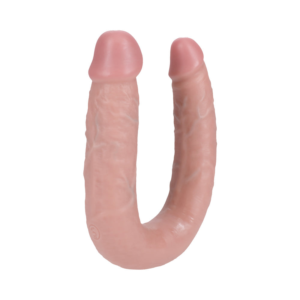 RealRock 7 in. U-Shaped Double Dildo Beige - Fantasies Boutique
