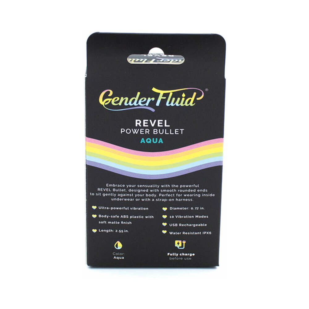Gender Fluid Revel Power Bullet Aqua - Fantasies Boutique