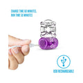 Blush Play with Me Pleaser Rechargeable Vibrating C-Ring Purple - Fantasies Boutique